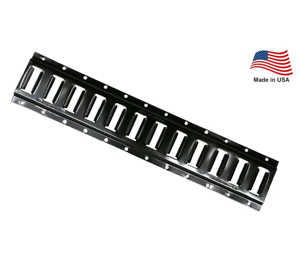 (4 PACK) 5 ft HORIZONTAL E TRACK TIE-DOWN rail - made in USA | black POWDER COATED, BOLT-ON tie DOWN rail FOR cargo on pickups, trucks, TRAILERS, VANS