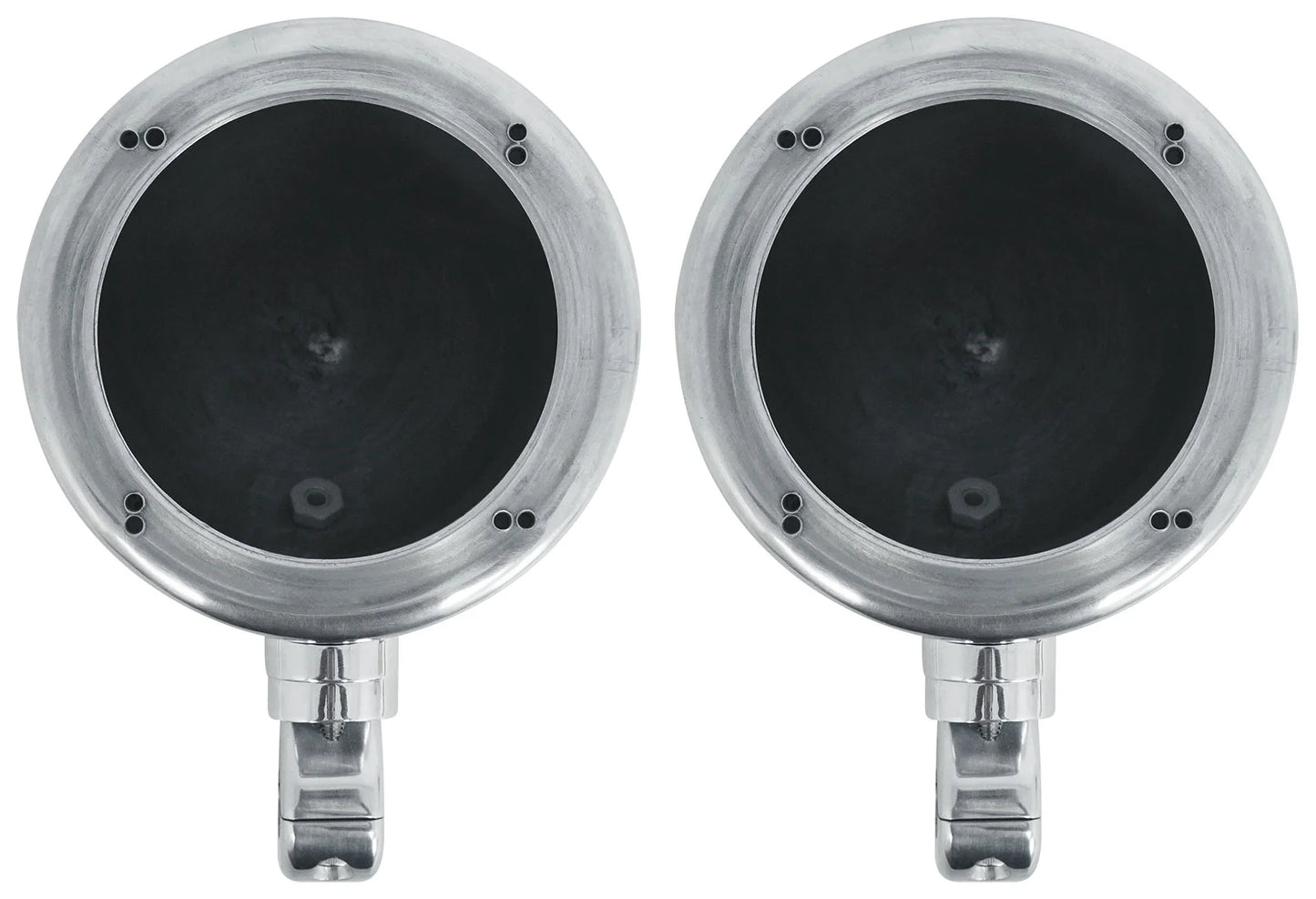 (2) polk audio 4" chrome TOWER speakers+mtx 2-CHANNEL amp for ATV/UTVCART