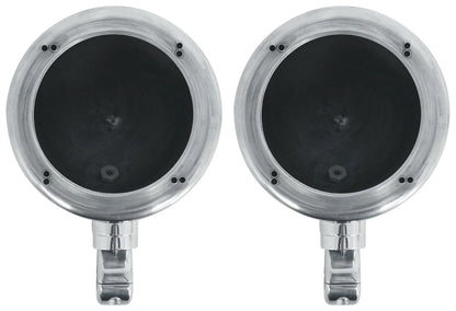 (2) polk audio 4" chrome TOWER speakers+mtx 2-CHANNEL amp for ATV/UTVCART